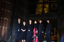 左から加藤雅也、中野聖子、河瀬直美、土居志央梨、永瀬正敏、斎藤工。