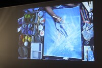 「海獣の子供」展示の様子。