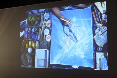 「海獣の子供」展示の様子。