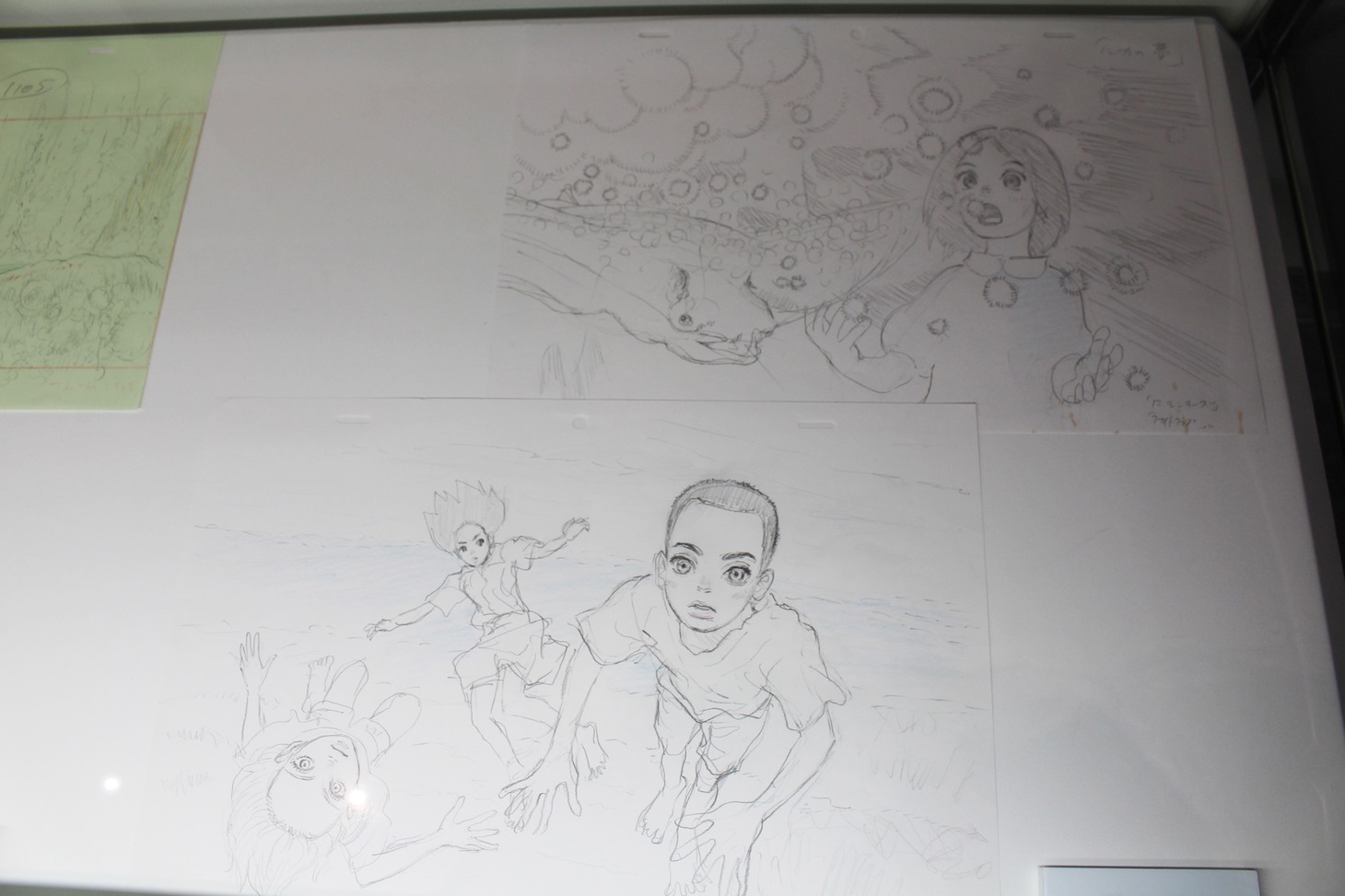 「海獣の子供」展示の様子。