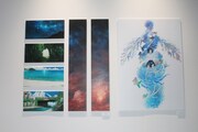 「海獣の子供」展示の様子。