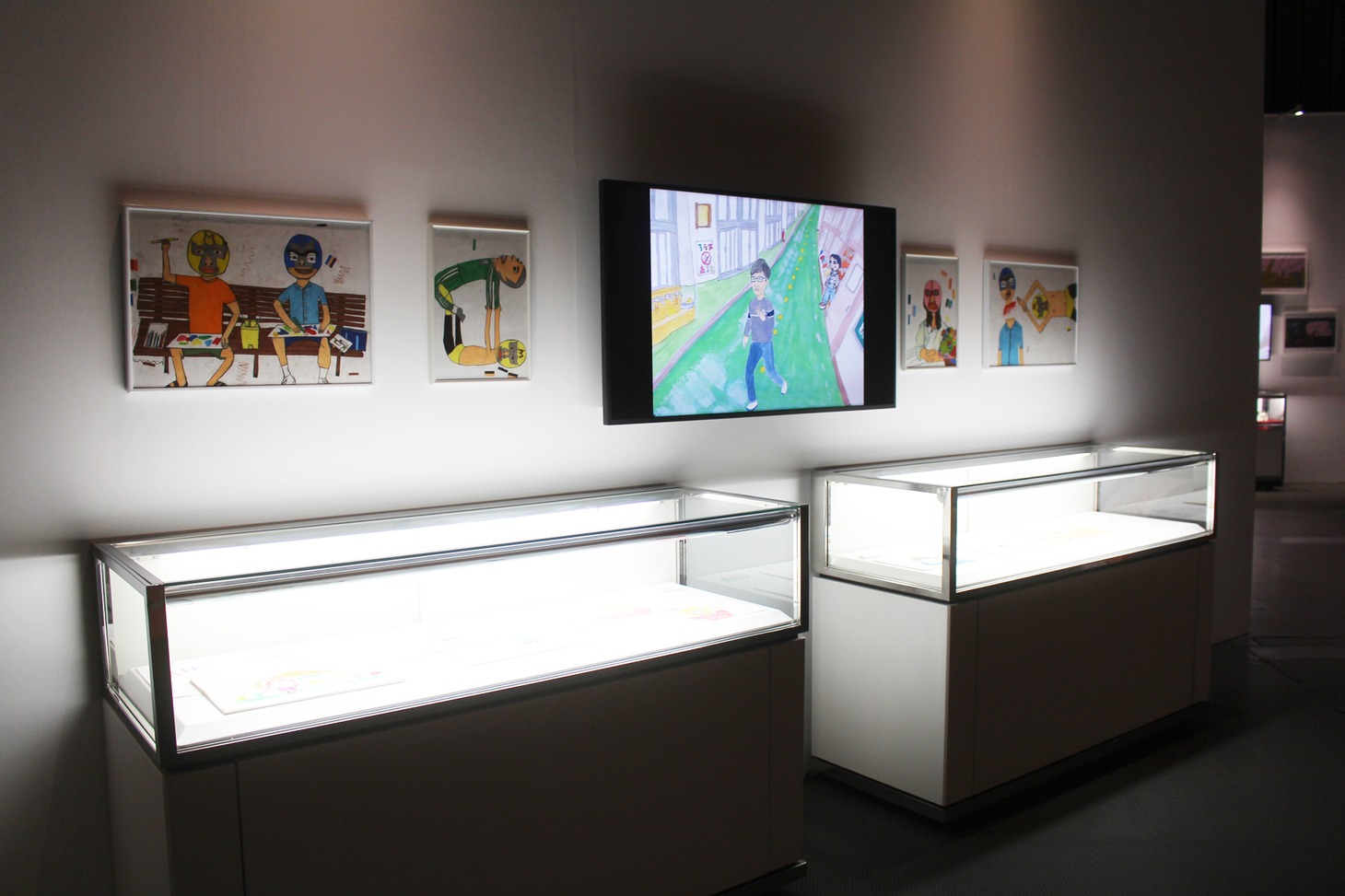「ある日本の絵描き少年」展示の様子。