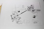 「ある日本の絵描き少年」展示の様子。