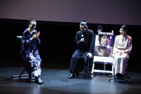 左から河瀬直美、永瀬正敏、土居志央梨。