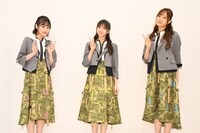 「映像研には手を出すな！」の公開記念配信イベントの様子。左から山下美月、齋藤飛鳥、梅澤美波。