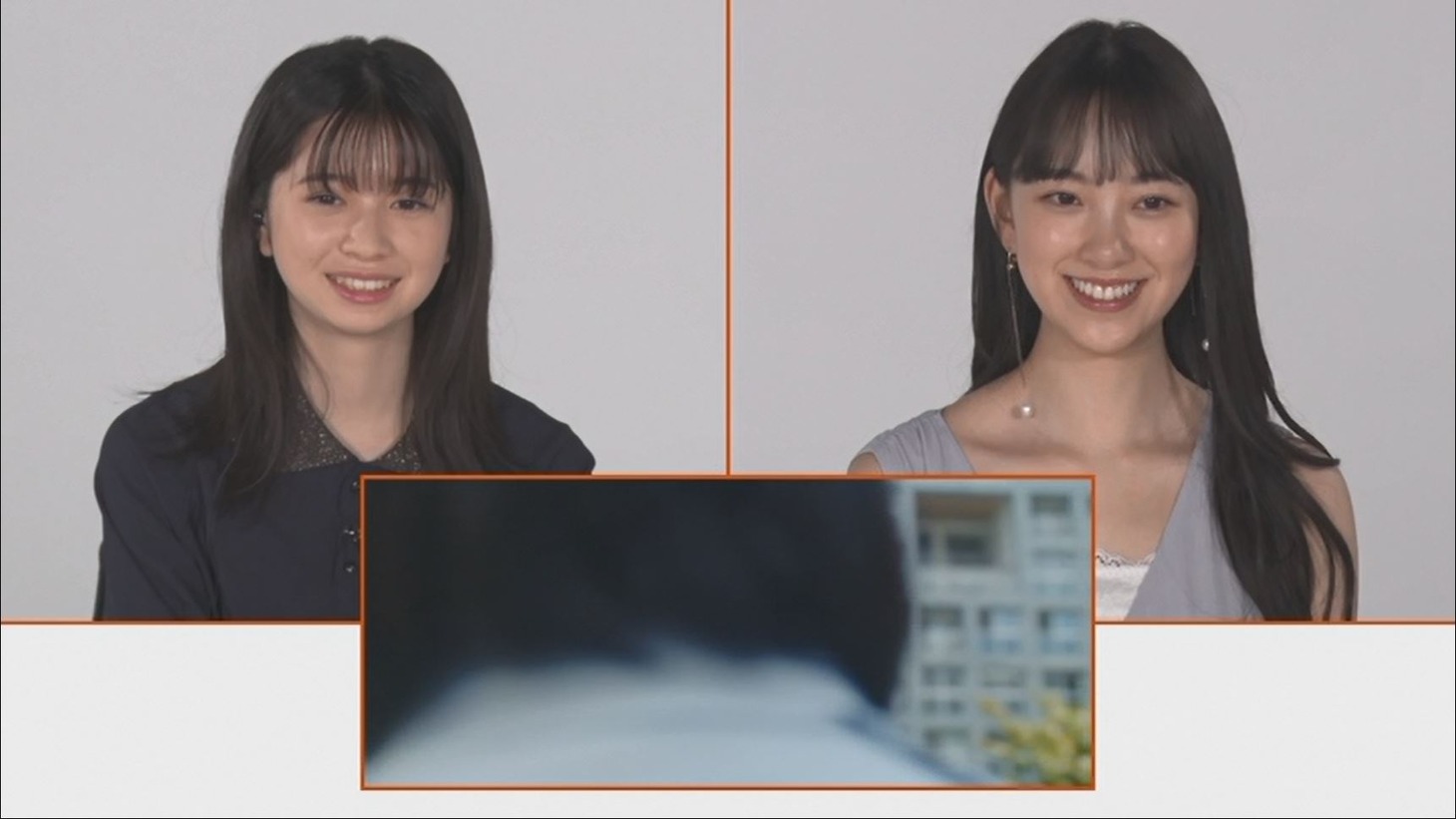 ビジュアルコメンタリーより、桜田ひより（左）と堀未央奈（右）。