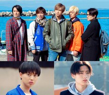 「オレたち応援屋!!」より、A.B.C-Z（上段）と井上瑞稀（下段左）、猪狩蒼弥（下段右）演じるキャラクター。