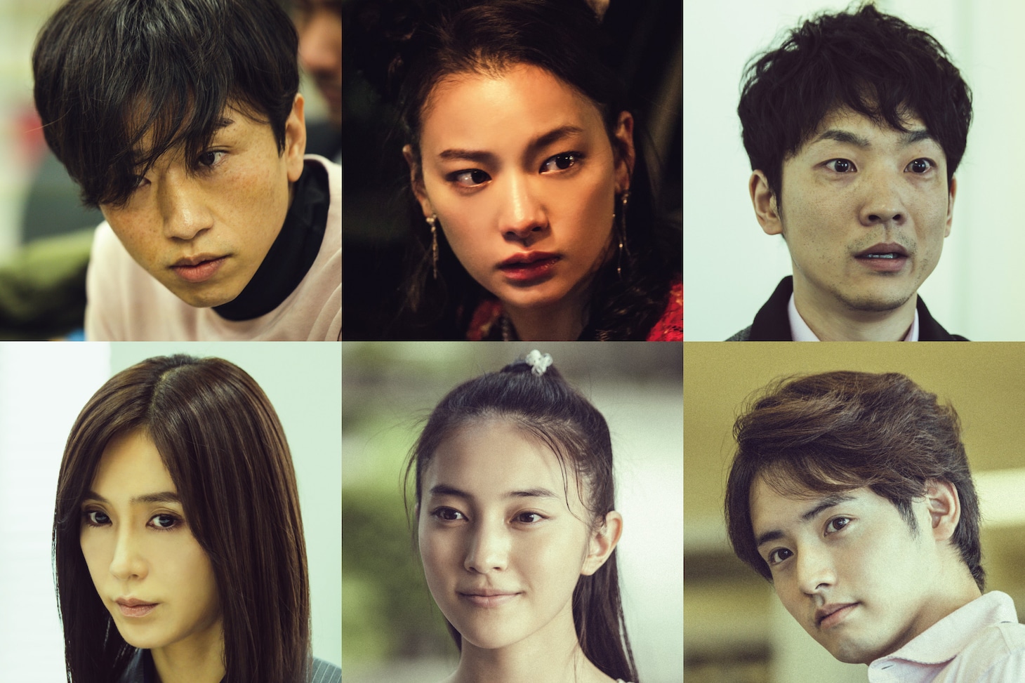 上段左から松澤匠、織田梨沙、小久保寿人。下段左から山口紗弥加、久保田紗友、赤楚衛二。
