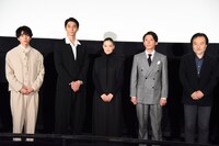 「スパイの妻」公開記念舞台挨拶の様子。