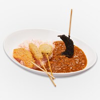 迫りくる尻尾！シン大阪名物串カツカレー（税込1200円）