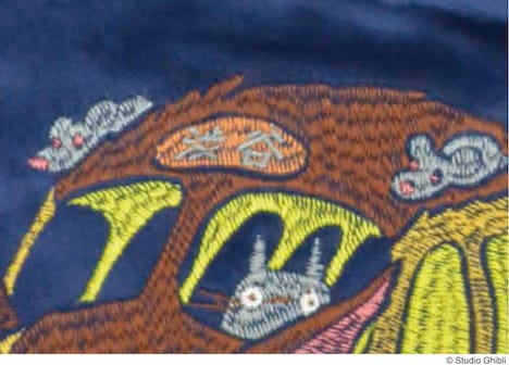 「となりのトトロ 別珍スカジャン 疾風ネコバス 渋谷ver.」背面刺繍部分