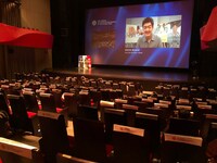 「おらおらでひとりいぐも」ワールドプレミアの様子。