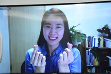 オンラインで参加したキム・ボラ。