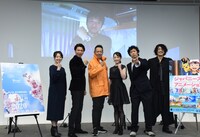 「酒井一圭 Presents スーパー戦隊サプライズフェスティバル in TIFF『「救急戦隊ゴーゴーファイブVSギンガマン』上映」トークイベントの様子。