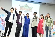 左から市川洋介、松本寛也、甲斐麻美、橋本淳、別府あゆみ、伊藤友樹。