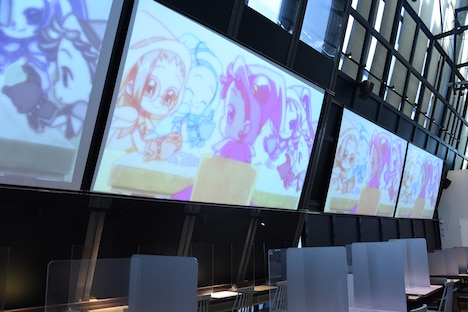 「おジャ魔女どれみカフェ 2020～FRUITS PARLOR～」店内の様子。