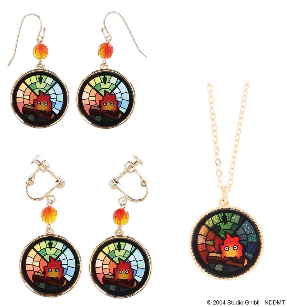 「ハウルの動く城 ステンドグラスシリーズ ピアス /  イヤリング /  ペンダント」（各税込1980円）