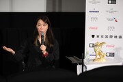 第33回東京国際映画祭の会見に出席した大九明子。(c)2020 TIFF