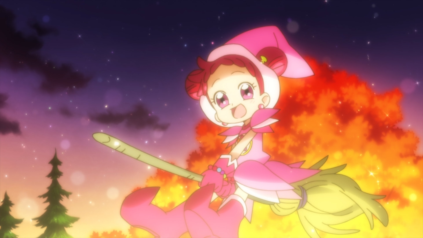 アニメ映画「魔女見習いをさがして」の新映像より、春風どれみ。