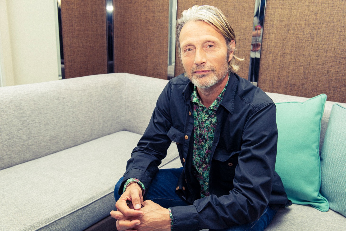 2019年に来日した際のマッツ・ミケルセン。