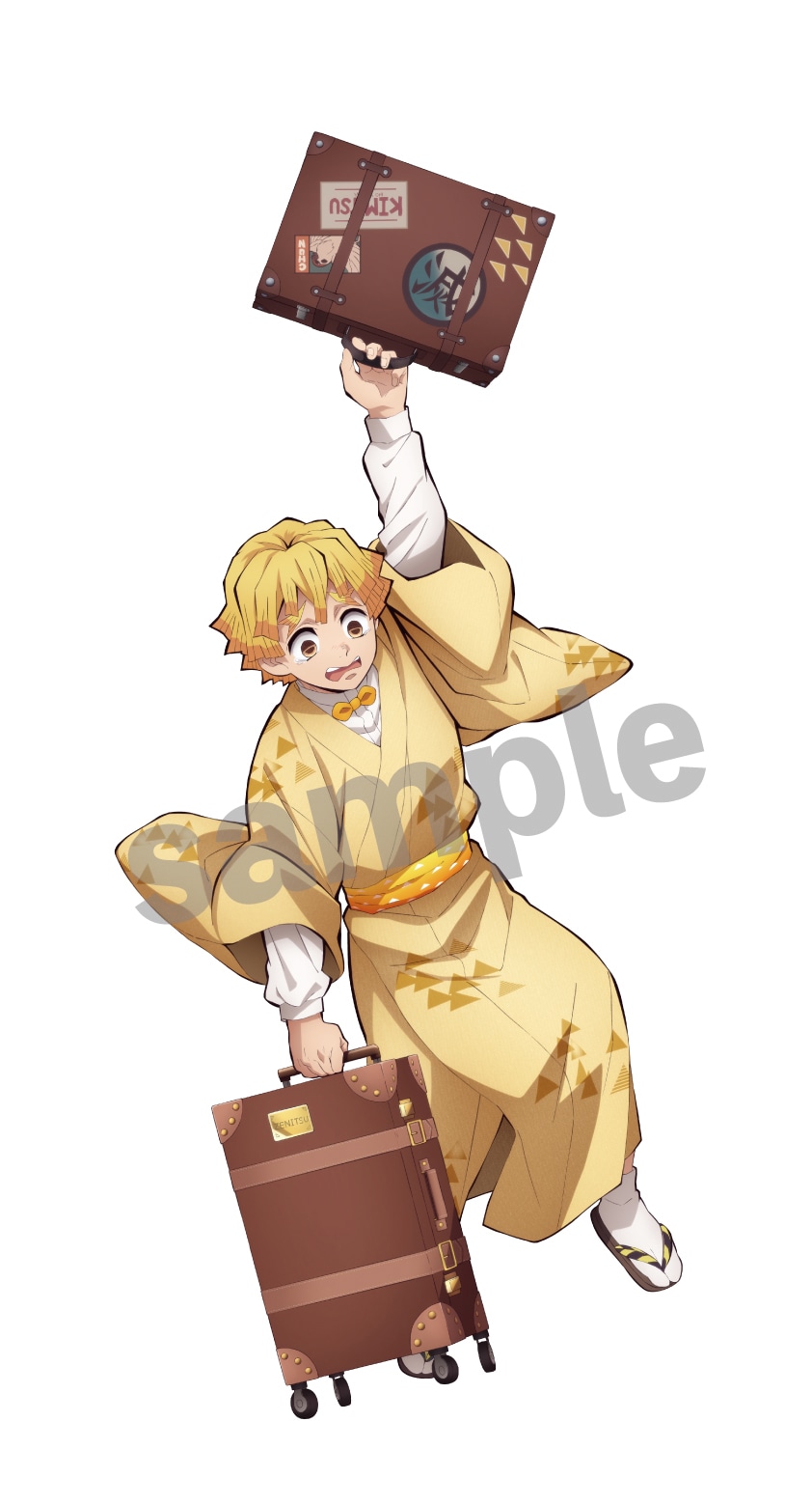 我妻善逸の描き下ろしイラスト。