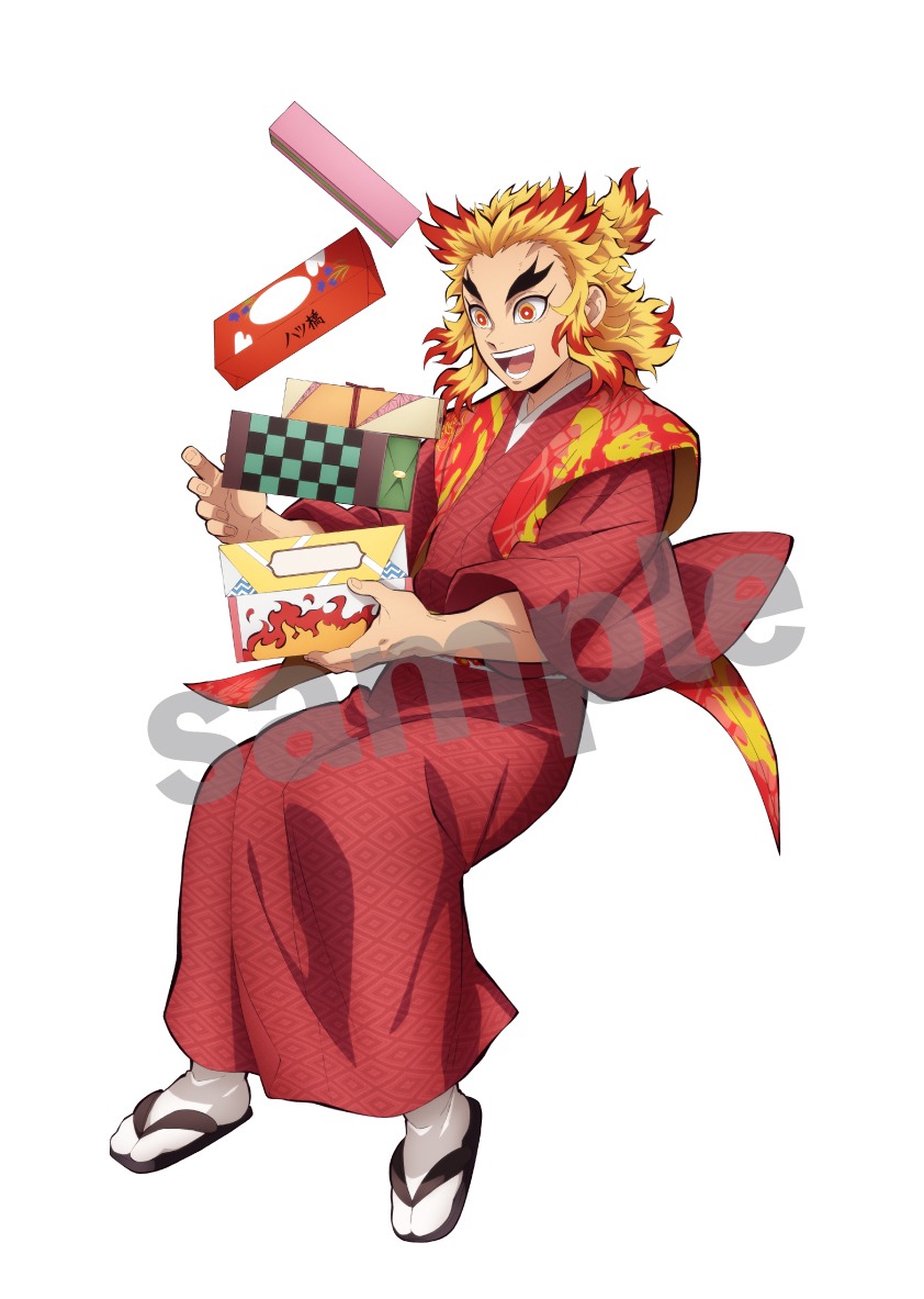 煉獄杏寿郎の描き下ろしイラスト。