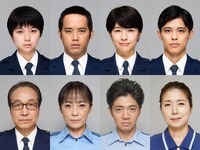 「教場II」キャスト。上段左から上白石萌歌、三浦貴大、佐久間由衣、嘉島陸。下段左から小日向文世、佐藤仁美、和田正人、高橋ひとみ。