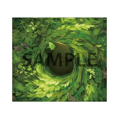 4週目来場者特典の和紙風ミニイラストカード。