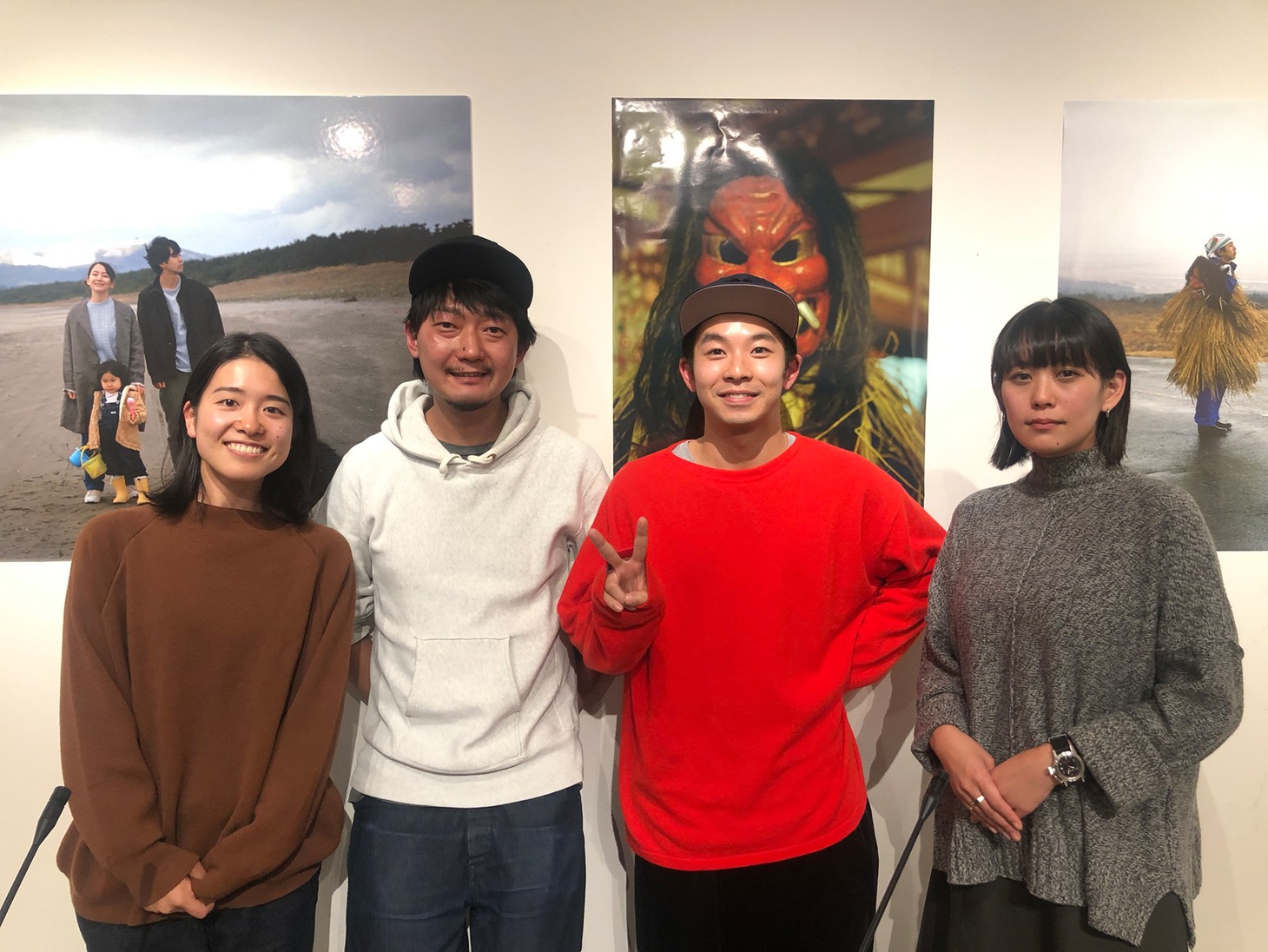 左から伴瀬萌、佐藤快磨、仲野太賀、草野庸子。
