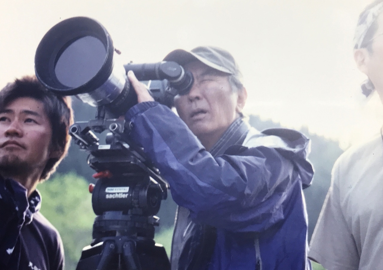 「劔岳 点の記」現場より。左から山田康介、木村大作。