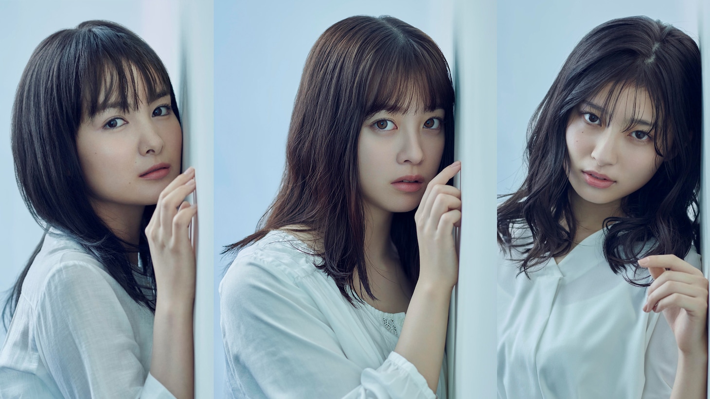 「連続ドラマW インフルエンス」ビジュアル。左から葵わかな、橋本環奈、吉川愛。