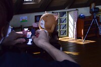 「こまねこ」新作ショートアニメの撮影の様子。