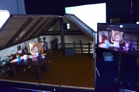 「こまねこ」新作ショートアニメの撮影の様子。