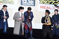 「劇場短編 仮面ライダーセイバー 不死鳥の剣士と破滅の本」完成報告会の様子。