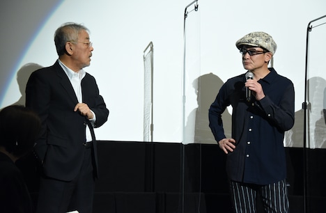 左から井筒和幸、木下ほうか。