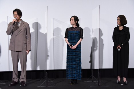 「天外者」公開記念舞台挨拶の様子。