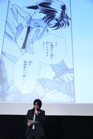 森川智之による生アフレコの様子。