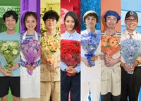 左から深川栄洋、安達祐実、井浦新、高畑充希、北村匠海、眞島秀和、光石研。