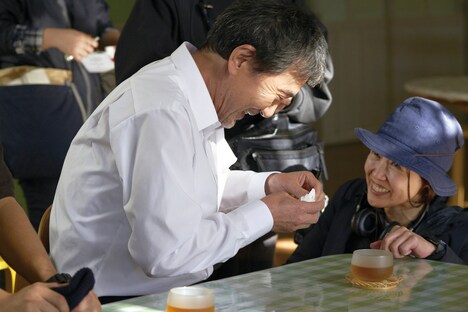 「すばらしき世界」メイキング写真より、役所広司。