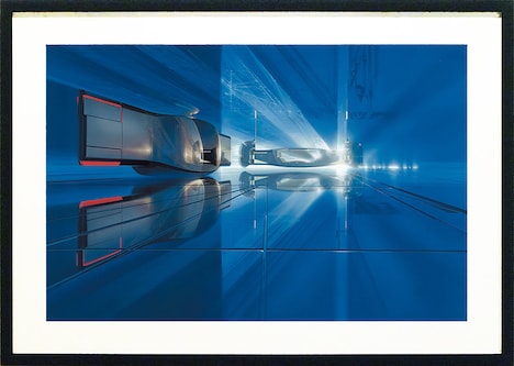 「モビラージュ・アライバル 画集『オブラゴン』カバーアート」（ハーフサイズ税込8万8000円、原寸サイズ税込16万5000円） (c)Syd Mead, Inc.