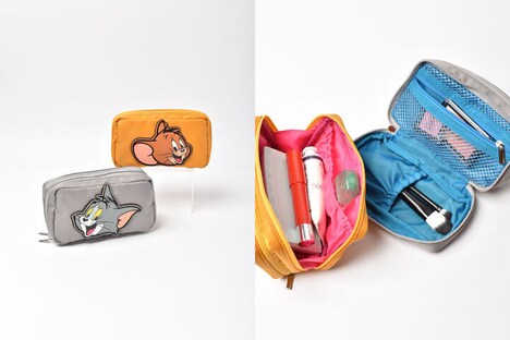 「トムとジェリーアップリケポーチ」（各税込3080円）