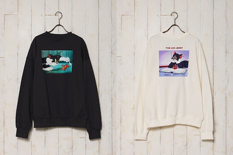 「トムとジェリー裏毛フォトプリントトレーナー」（各税込4290円）