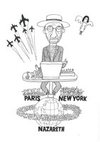 橋本勝による風刺イラスト。