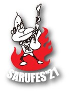 「しりあがり寿 presents 新春！（有）さるハゲロックフェスティバル'21『未知との接触』」ロゴ