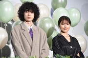 「花束みたいな恋をした」公開直前イベントの様子。左から菅田将暉、有村架純。