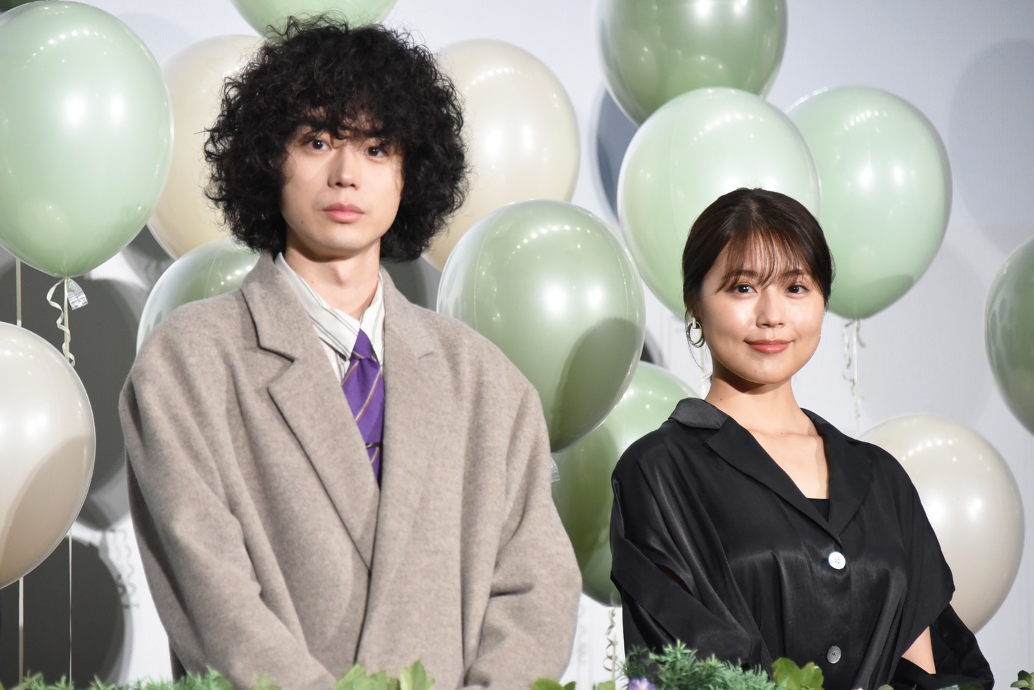 「花束みたいな恋をした」公開直前イベントの様子。左から菅田将暉、有村架純。