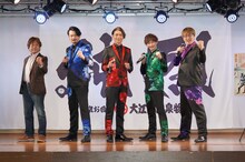 「スーパー戦闘 純烈ジャー」制作発表会見の様子。