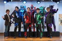 「スーパー戦闘 純烈ジャー」制作発表会見の様子。