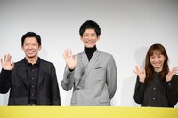 左から仲野太賀、松坂桃李、藤本美貴。