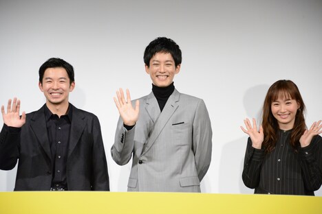 左から仲野太賀、松坂桃李、藤本美貴。